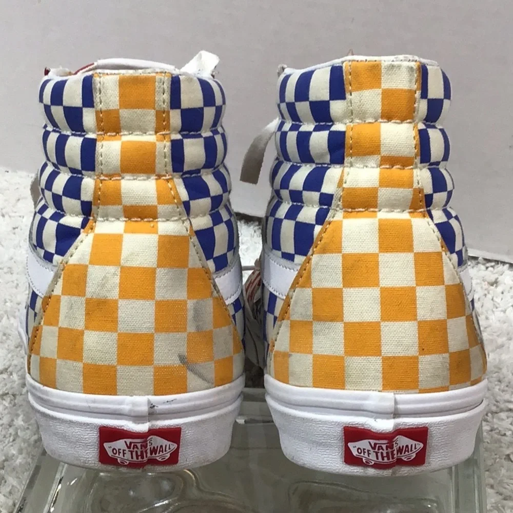 Vans men’s multicolor checkerboard high tops 11